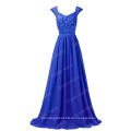 Grace Karin Grau Blau Lila Lange Abendkleider Spitze Chiffon Backless Formal Kleid Nachtkleid CL6231-2